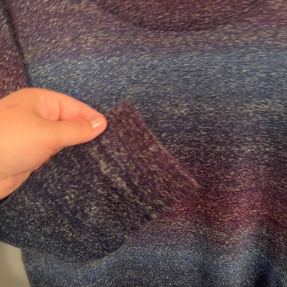 Napa Valley Ombre Stripe Sweater Women's Size Medium Purple Blue Cotton Blend - Picture 3 of 7